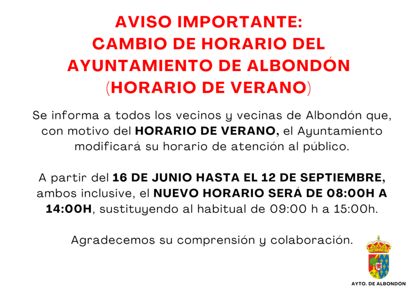 cambio horario